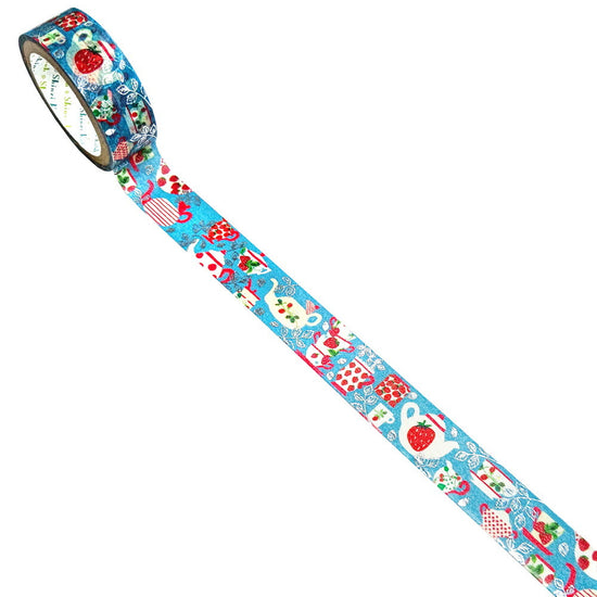 Shinzi Katoh Washi Tape Strawberry Teacup
