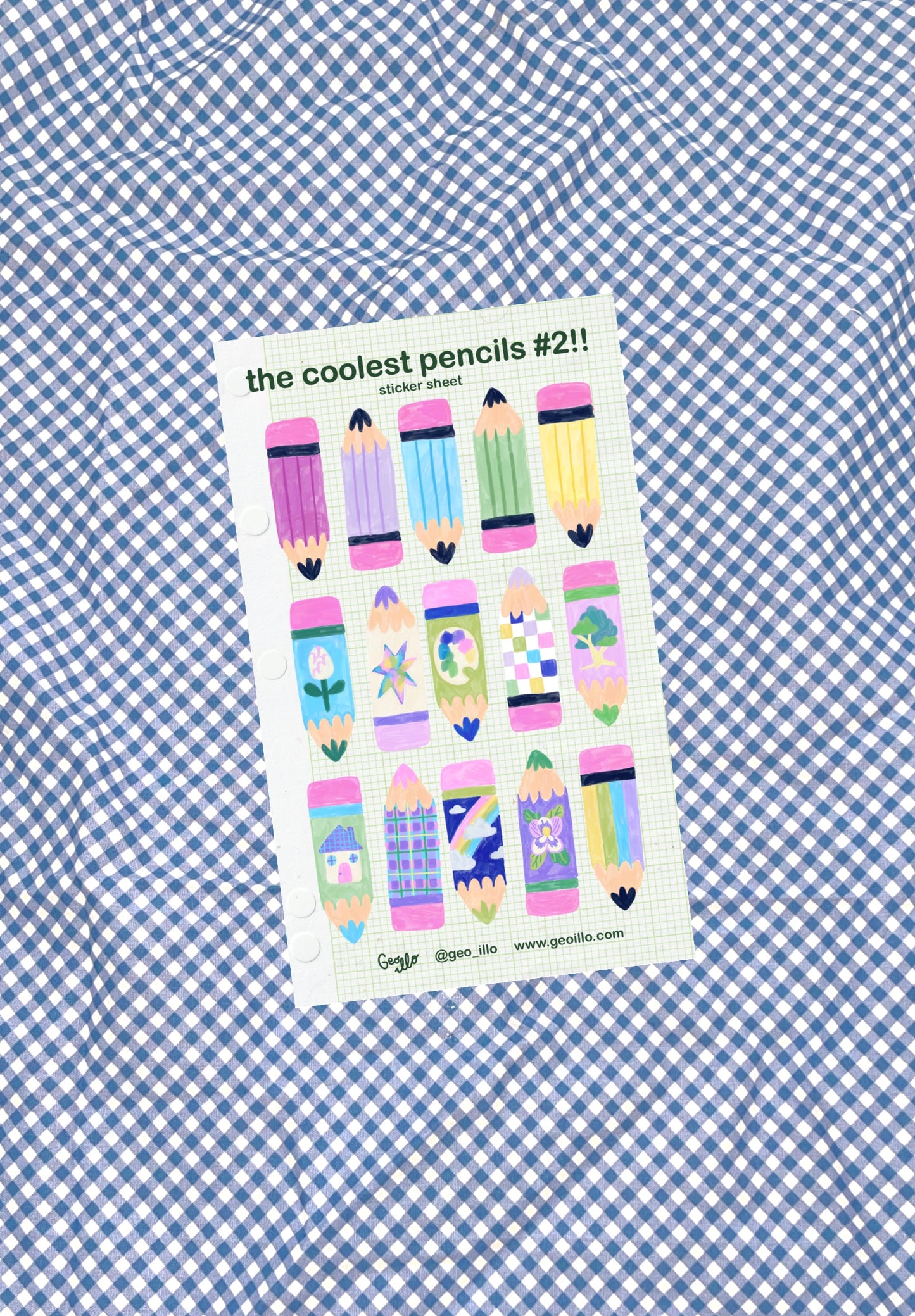 coolest pencils #2 sticker sheet