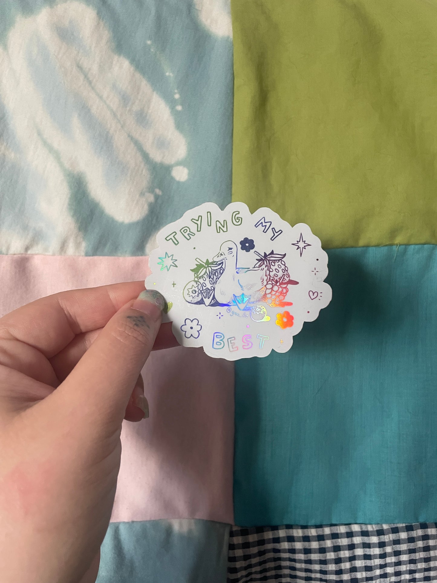 trying my best sticker