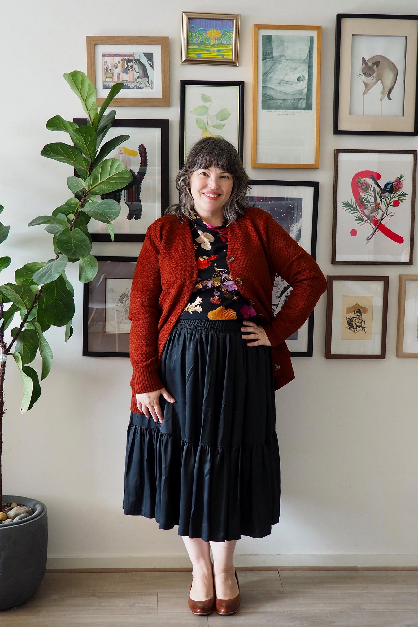 Cosy Clementine Cardie Rust