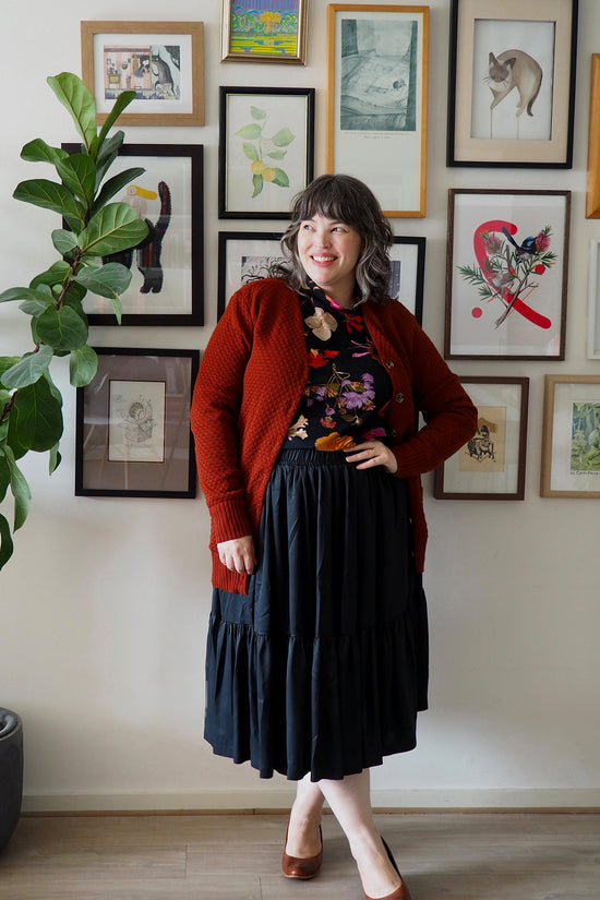 Cosy Clementine Cardie Rust