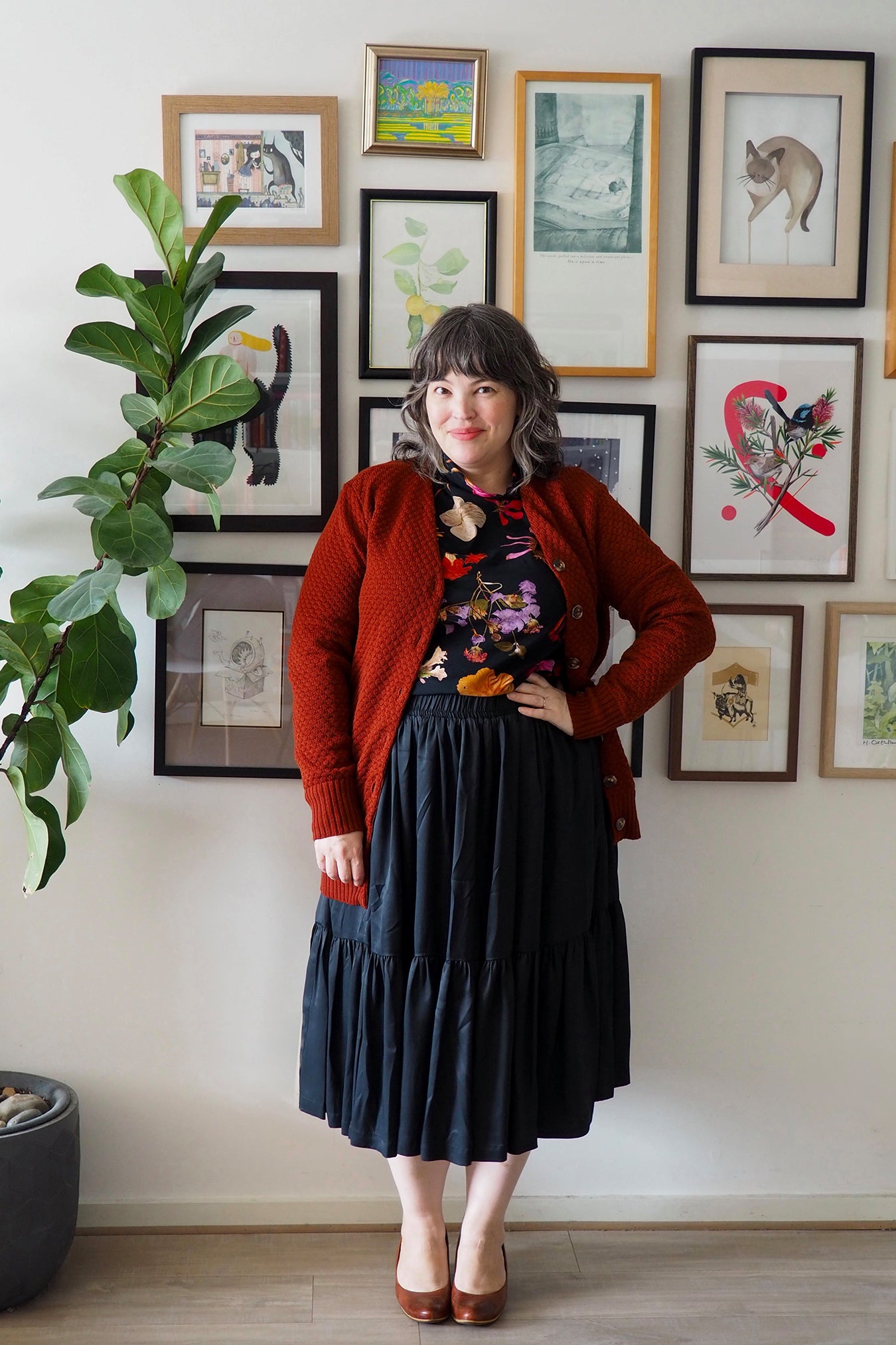 Cosy Clementine Cardie Rust