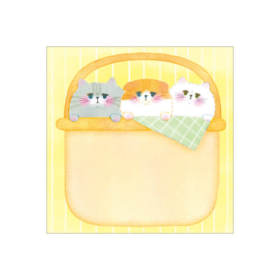 Yoko Sticky Notes Cat Basket