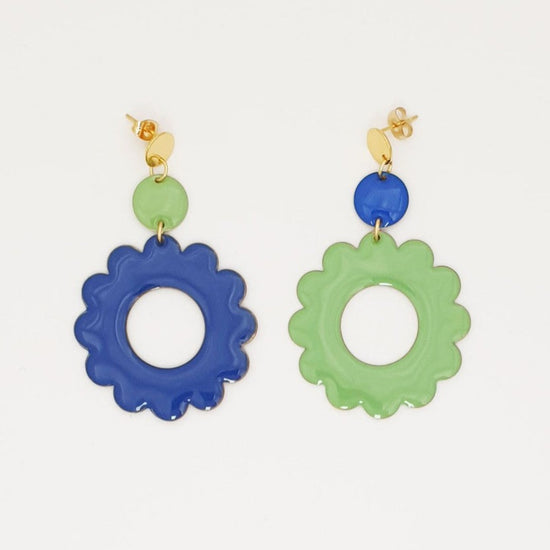 Load image into Gallery viewer, Elton Earrings Sage Sapphire
