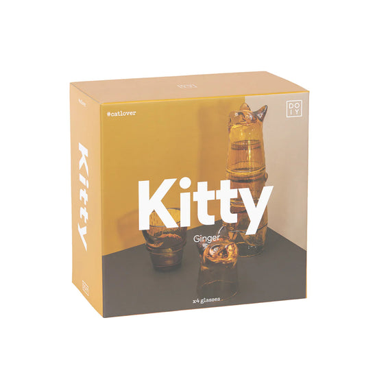 Load image into Gallery viewer, Kitty Stacking Glasses Ginger
