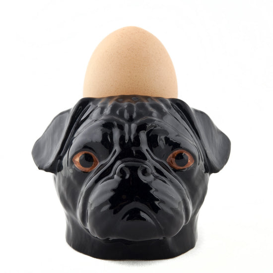 Pug Face Egg Cup Black.
