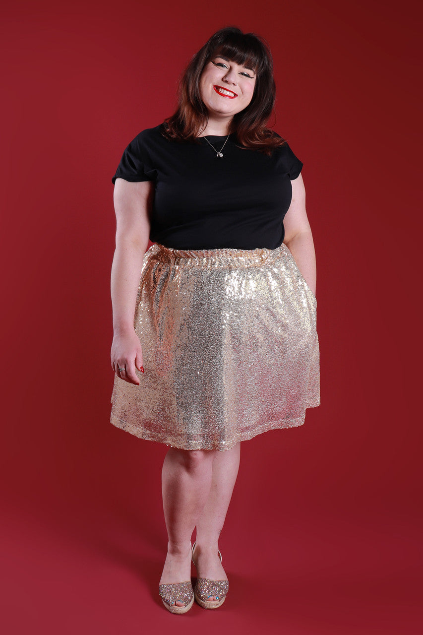 Load image into Gallery viewer, Xanadu Skirt Mini Gold Sprinkles
