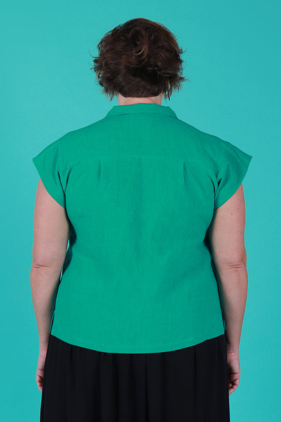Load image into Gallery viewer, Trixie Shirt Jade Linen
