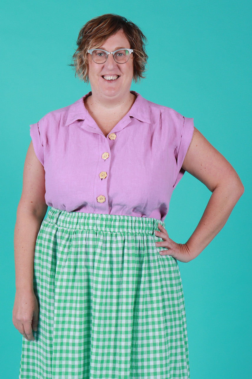 Trixie Shirt Lavender Linen