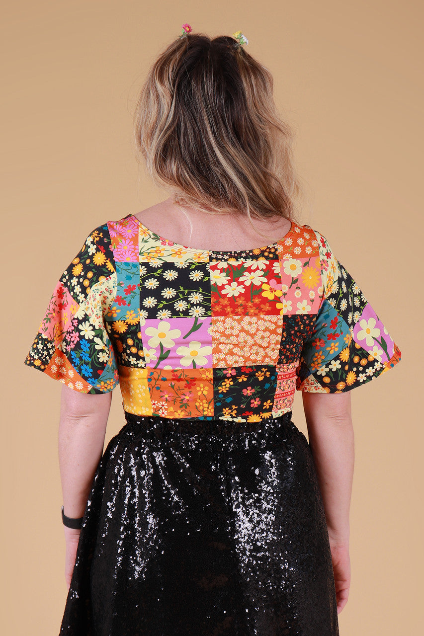 Load image into Gallery viewer, Evelyn Top Patchwork Floral
