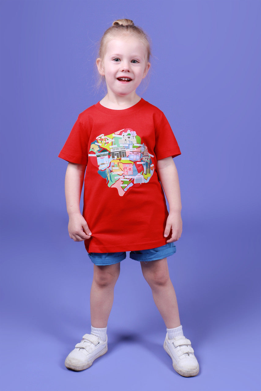 Load image into Gallery viewer, Inner West Map Kids Tee Red
