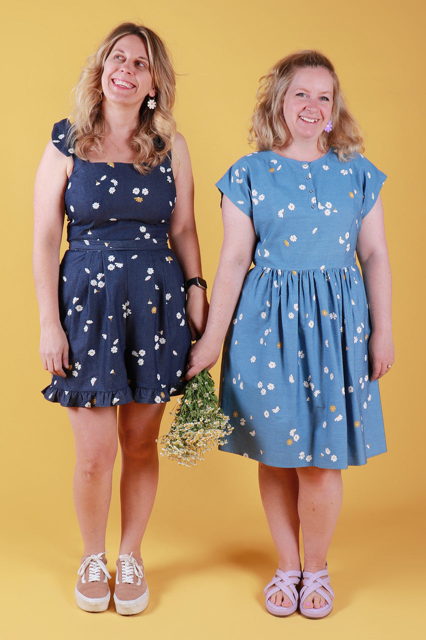 Edie Dress Snaps Daisy Dot