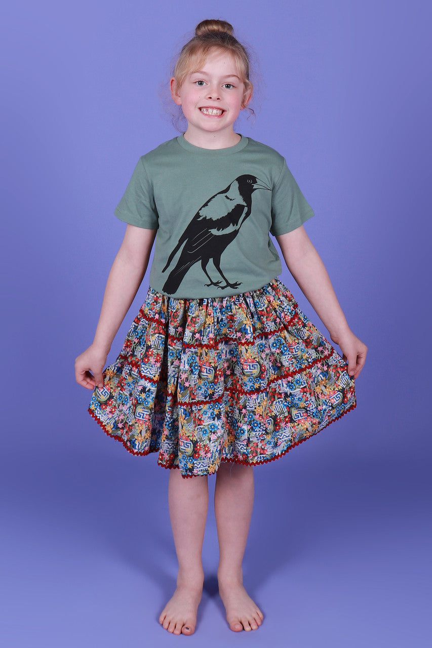 Load image into Gallery viewer, Magpie Kids Tee Sage

