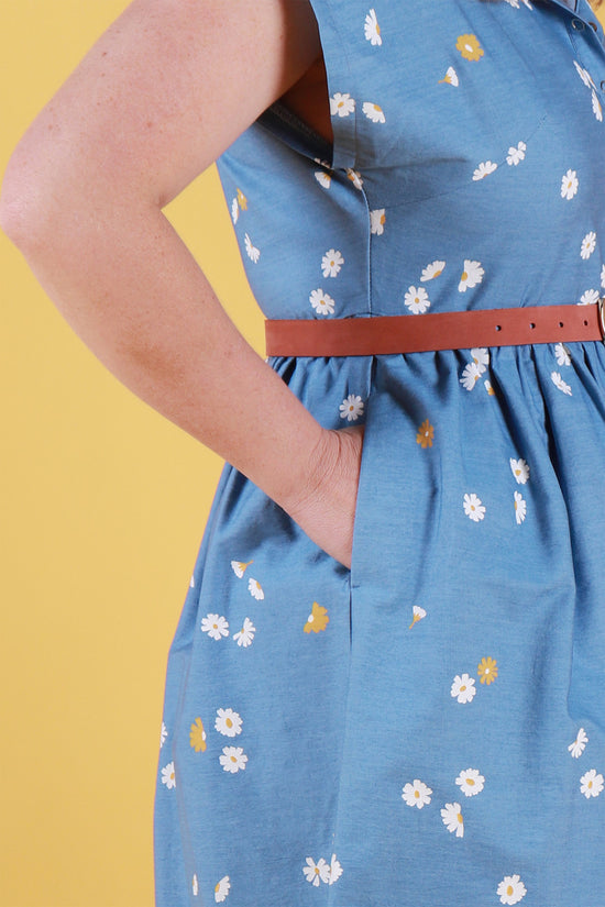 Edie Dress Snaps Daisy Dot