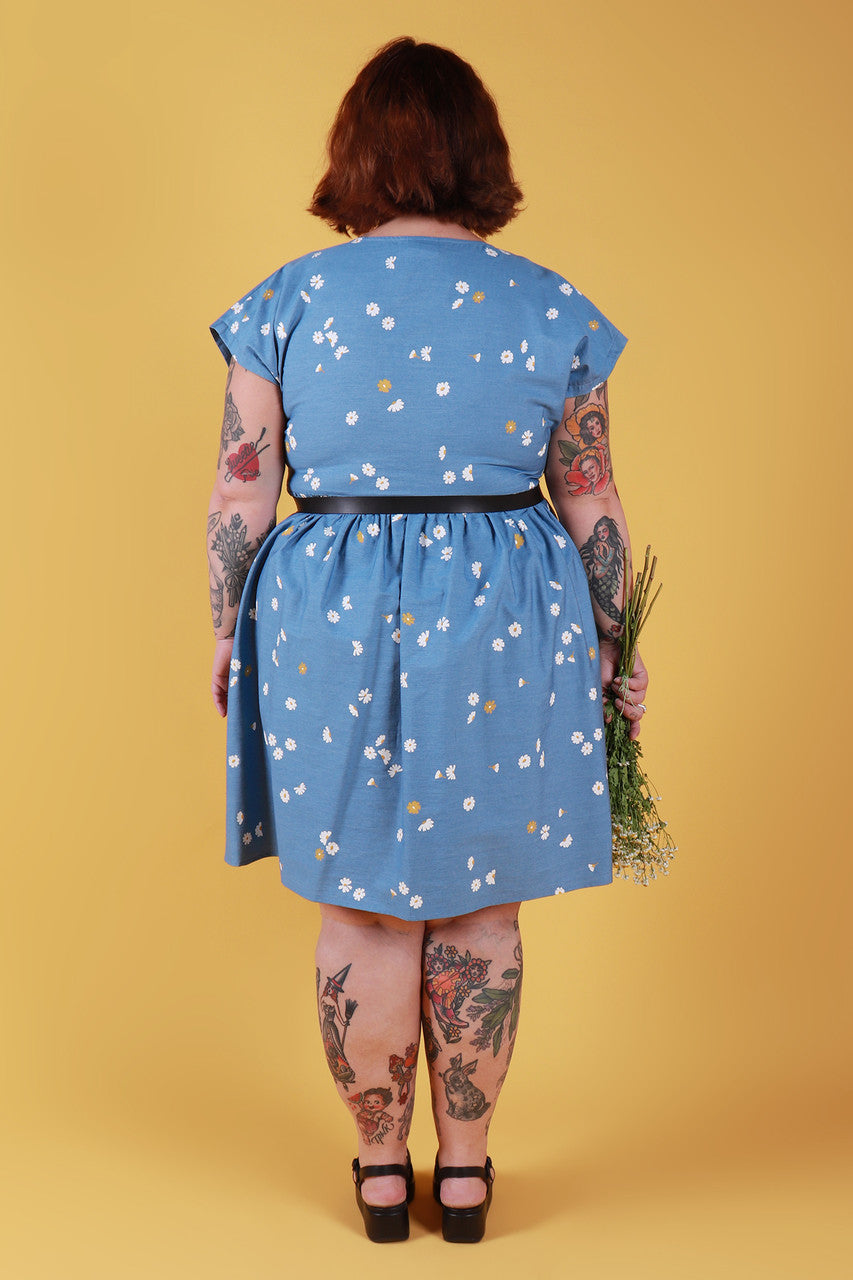 Edie Dress Snaps Daisy Dot