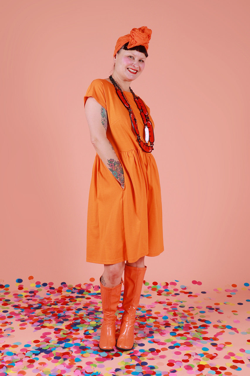 Edie Tee Dress Healing Orange