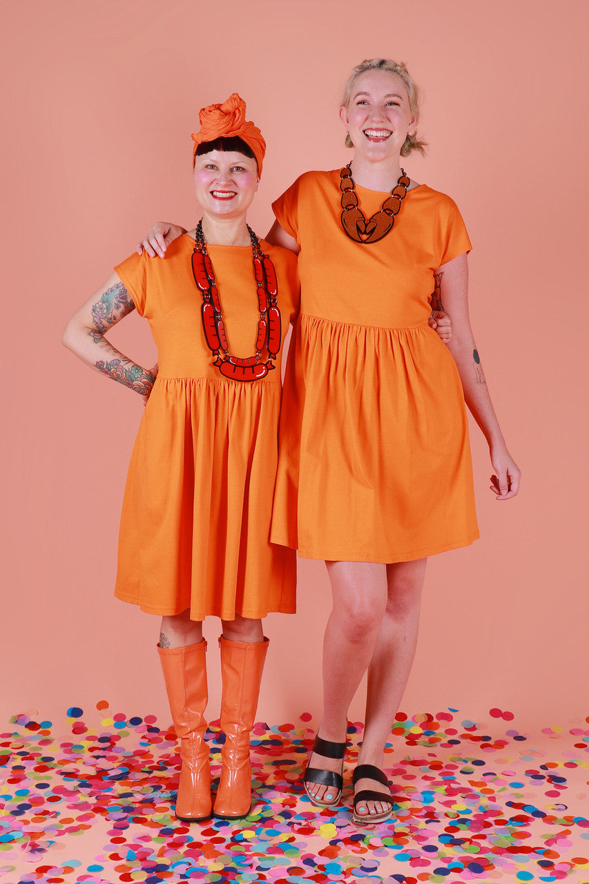 Edie Tee Dress Healing Orange