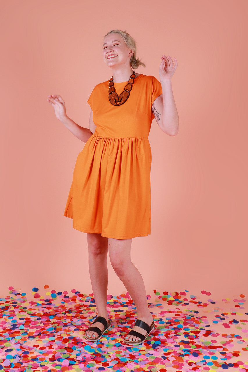 Edie Tee Dress Healing Orange