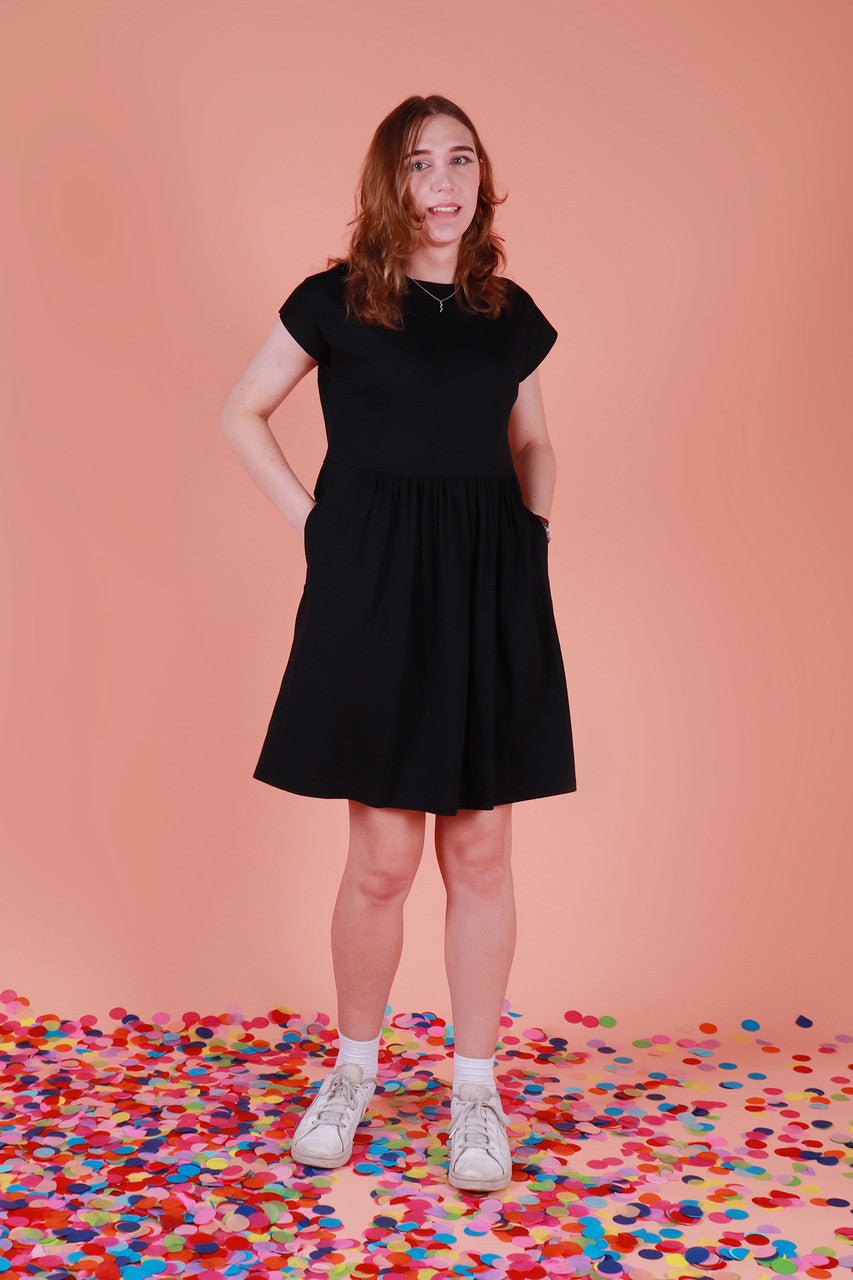 Load image into Gallery viewer, Edie Tee Dress Progress Black
