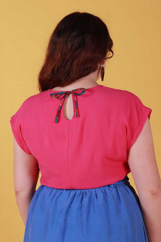 Edie Tie Back Top Fuchsia Ciara