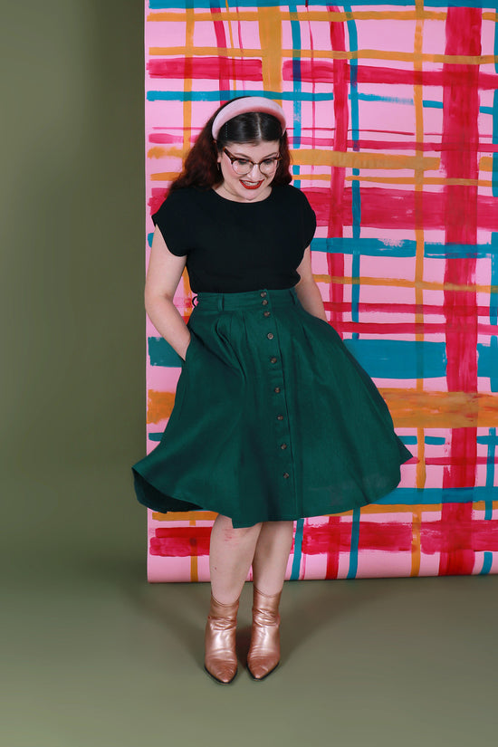 Load image into Gallery viewer, Saski Skirt Sherwood Linen
