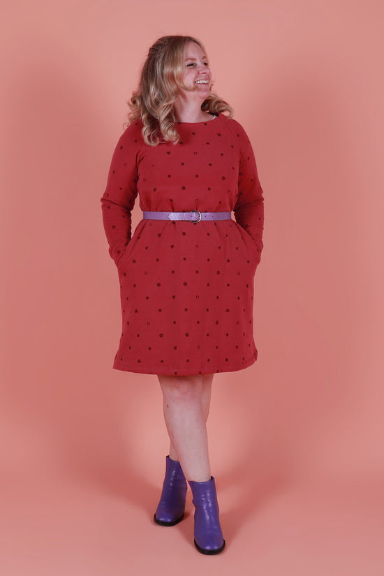 Sadie Dress A Line Lucky Spot Mulberry