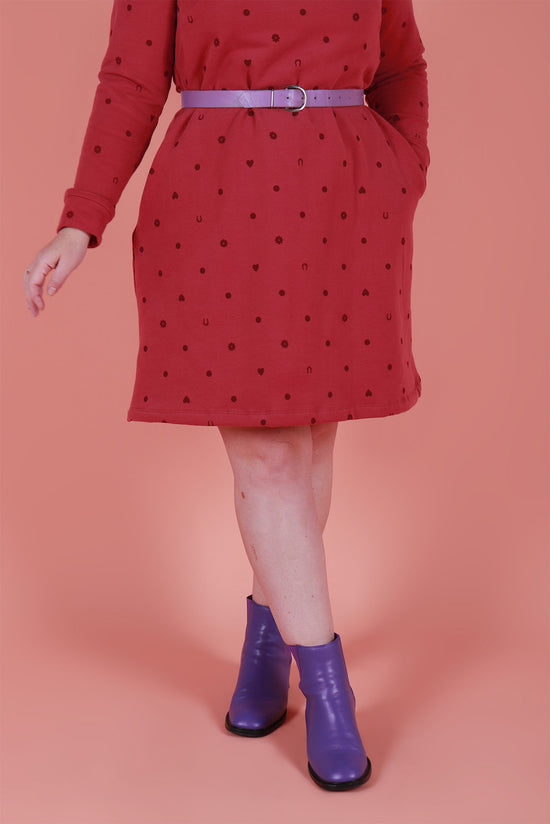 Sadie Dress A Line Lucky Spot Mulberry