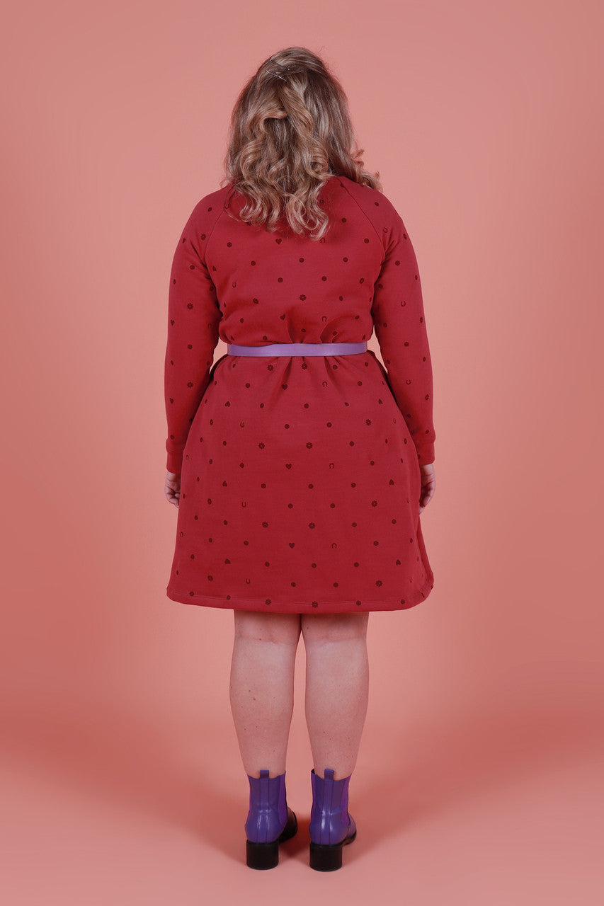 Sadie Dress A Line Lucky Spot Mulberry