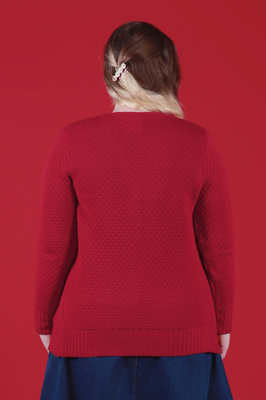 Load image into Gallery viewer, Cosy Clementine Cardie Waratah
