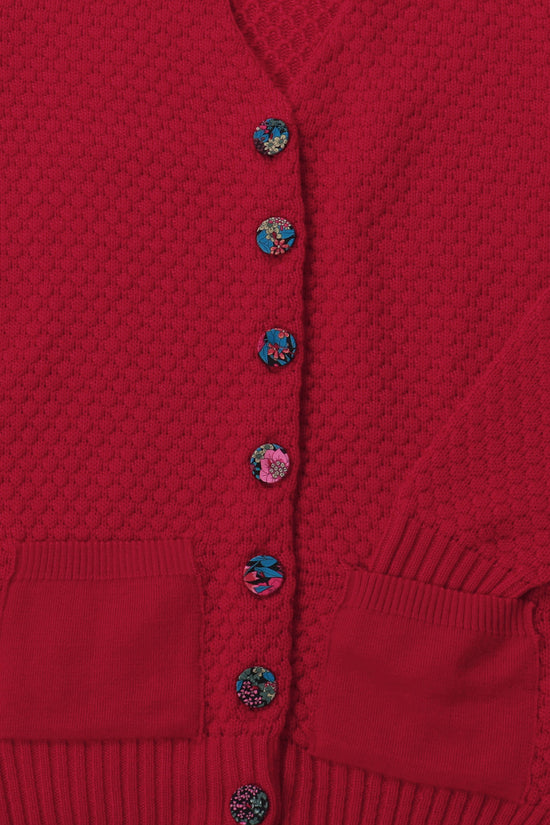 Load image into Gallery viewer, Cosy Clementine Cardie Waratah
