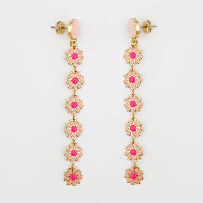 Load image into Gallery viewer, Daisy Dozens Earrings Pink
