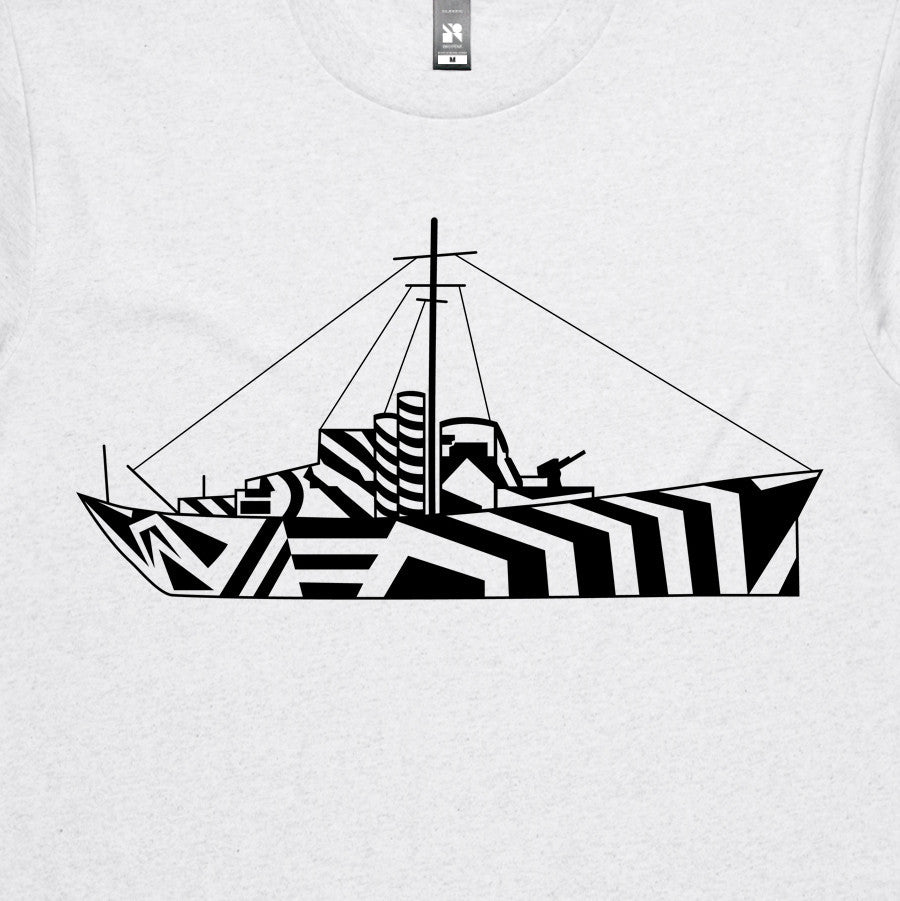 Load image into Gallery viewer, Dazzle Ship White Marle  Tee
