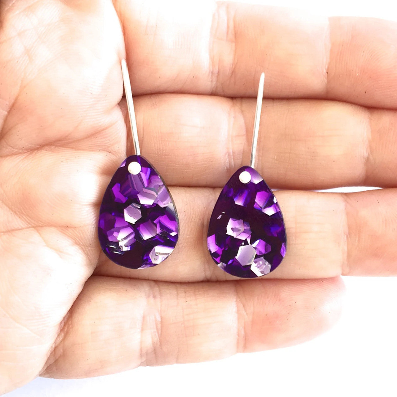 Baby Drop Earrings Purple
