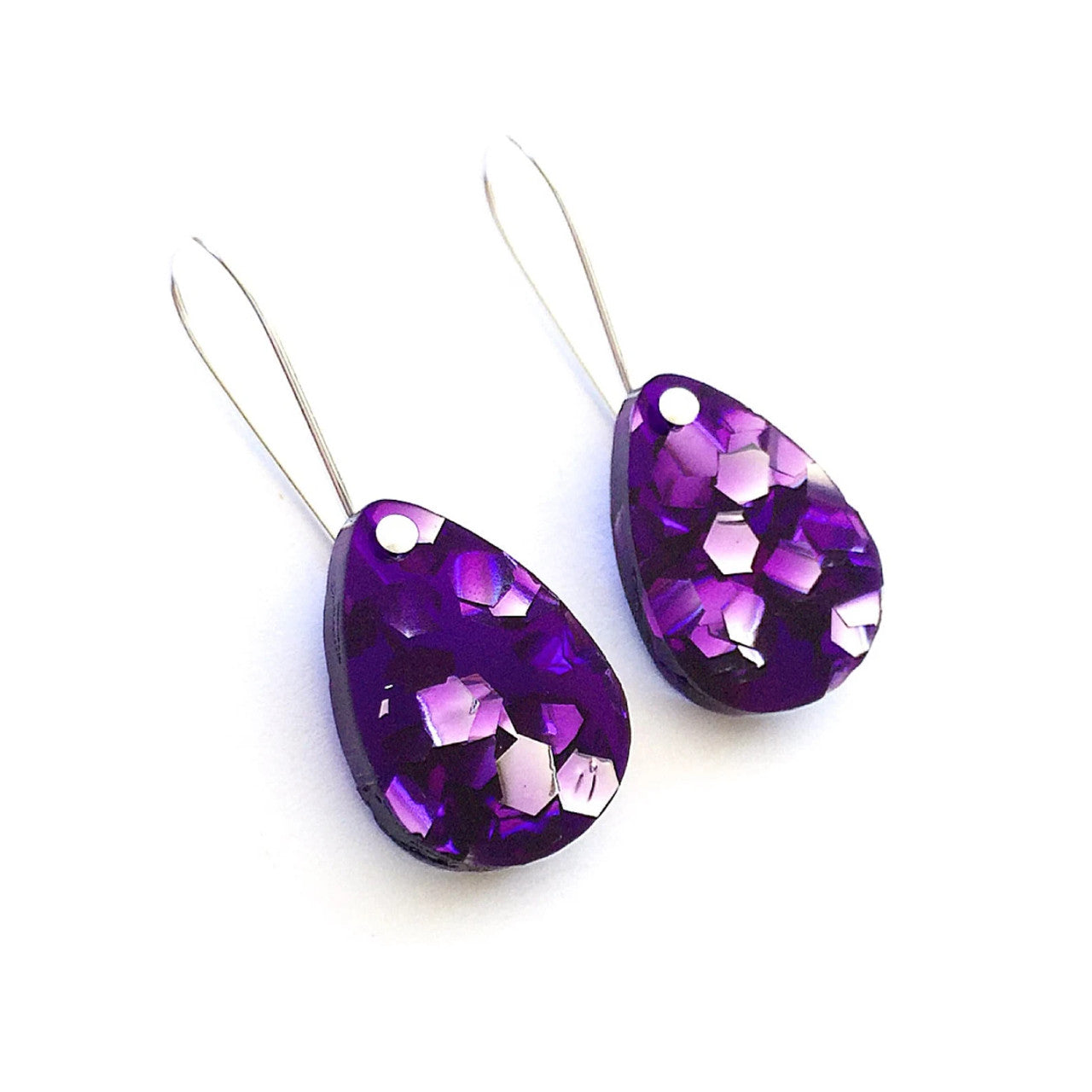 Baby Drop Earrings Purple