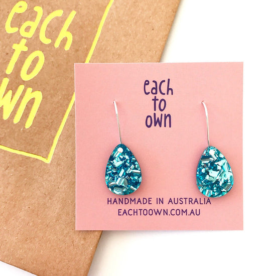 Load image into Gallery viewer, Baby Drop Earrings Ice Blue

