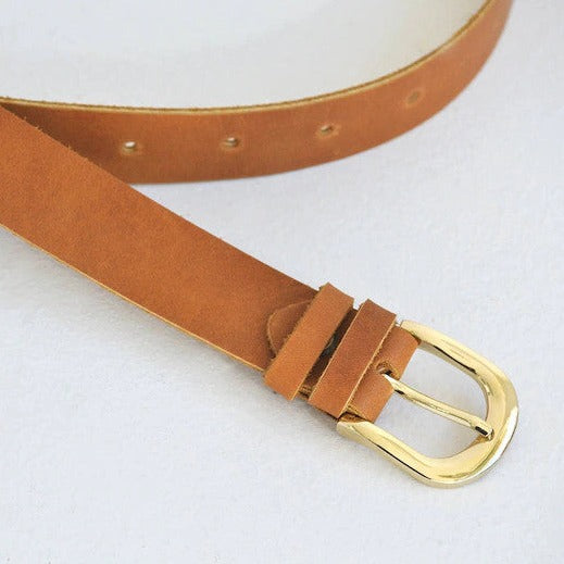 Load image into Gallery viewer, Leather Belt Camel
