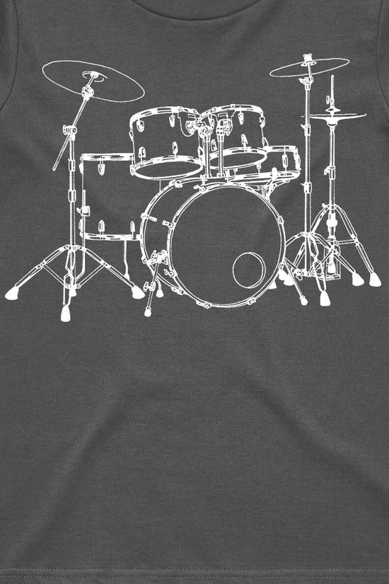 Load image into Gallery viewer, Drumkit Charcoal Kids T
