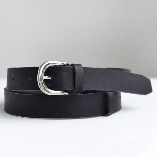 Load image into Gallery viewer, Leather Belt Black
