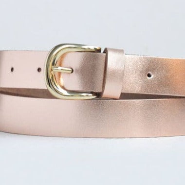 Leather Belt Rose Gold.