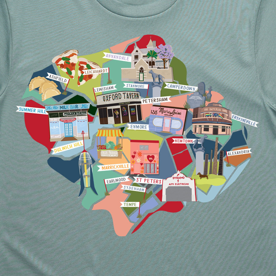 Inner West Map Tee Mineral