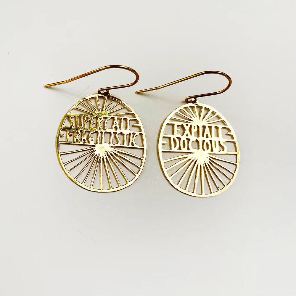 Load image into Gallery viewer, Mini Supercali Dangle Earrings in Gold
