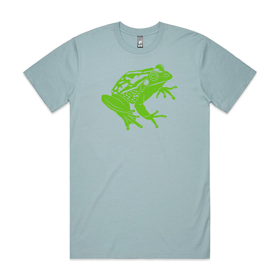 Green and Golden Bell Frog Tee Pale Blue